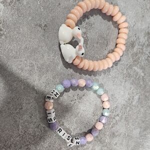 Cute Bunny and Beaded Bracelets Set